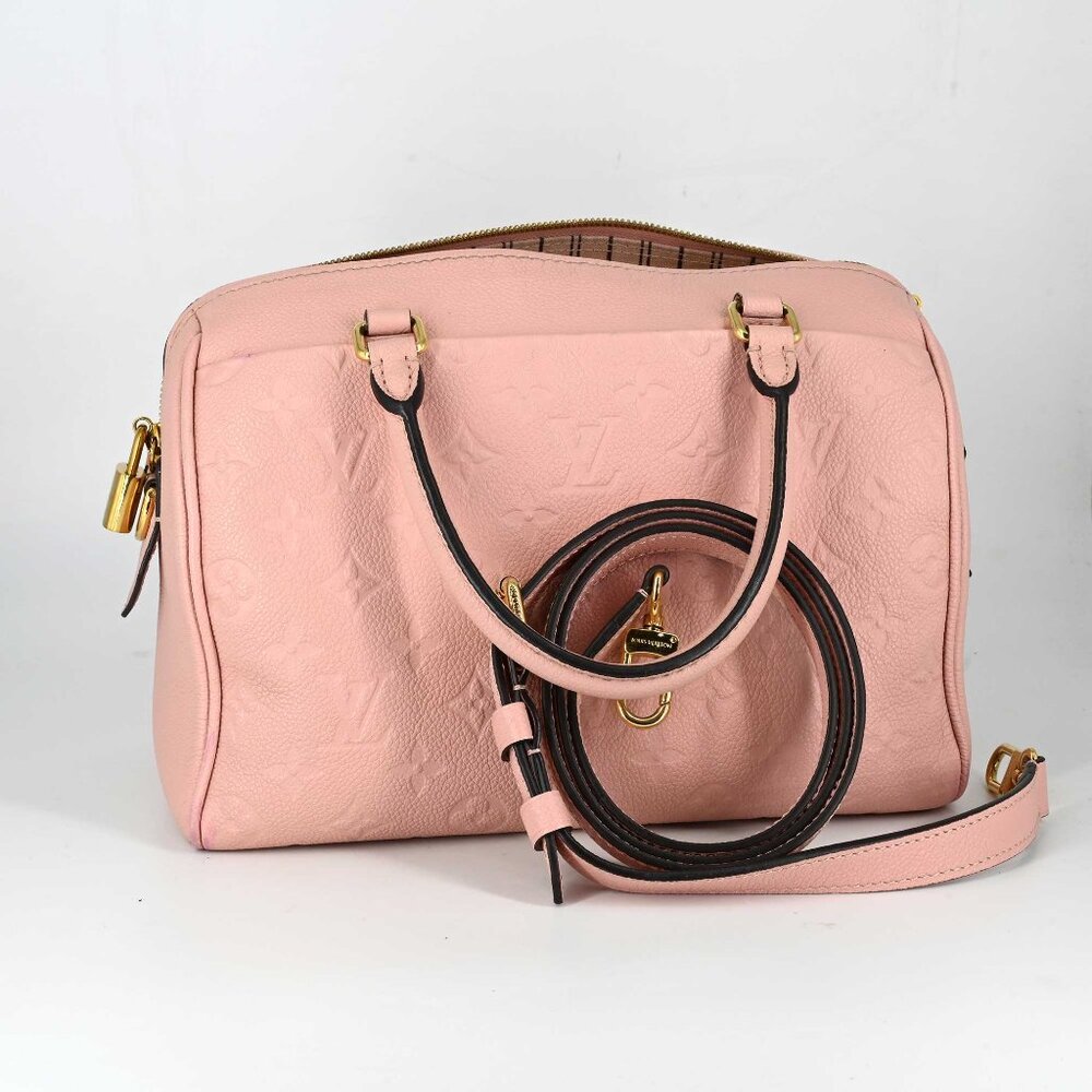 LOUIS VUITTON Empreinte Speedy Bandouliere 25 NM in Rose Poudre